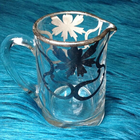 ANTIQUE Cream/Sugar and Ind. Salts, Traditional, Regency, Classic, Silver Inlaid - Picture 9 of 11